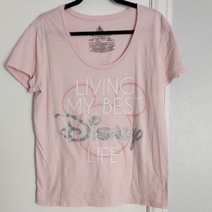 Disney Women's Pink Graphic Tee